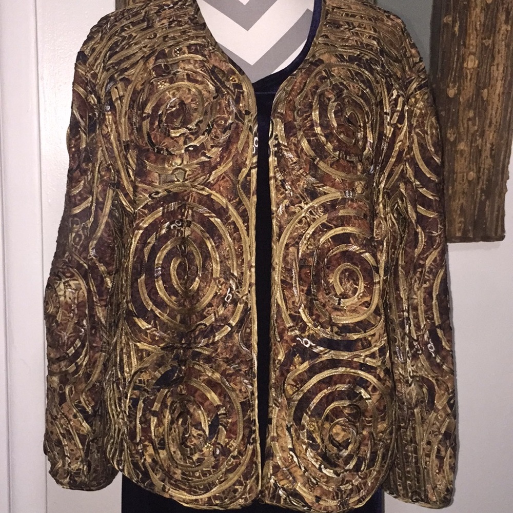 Chico’s multicolored browns jacket truly gorgeous!